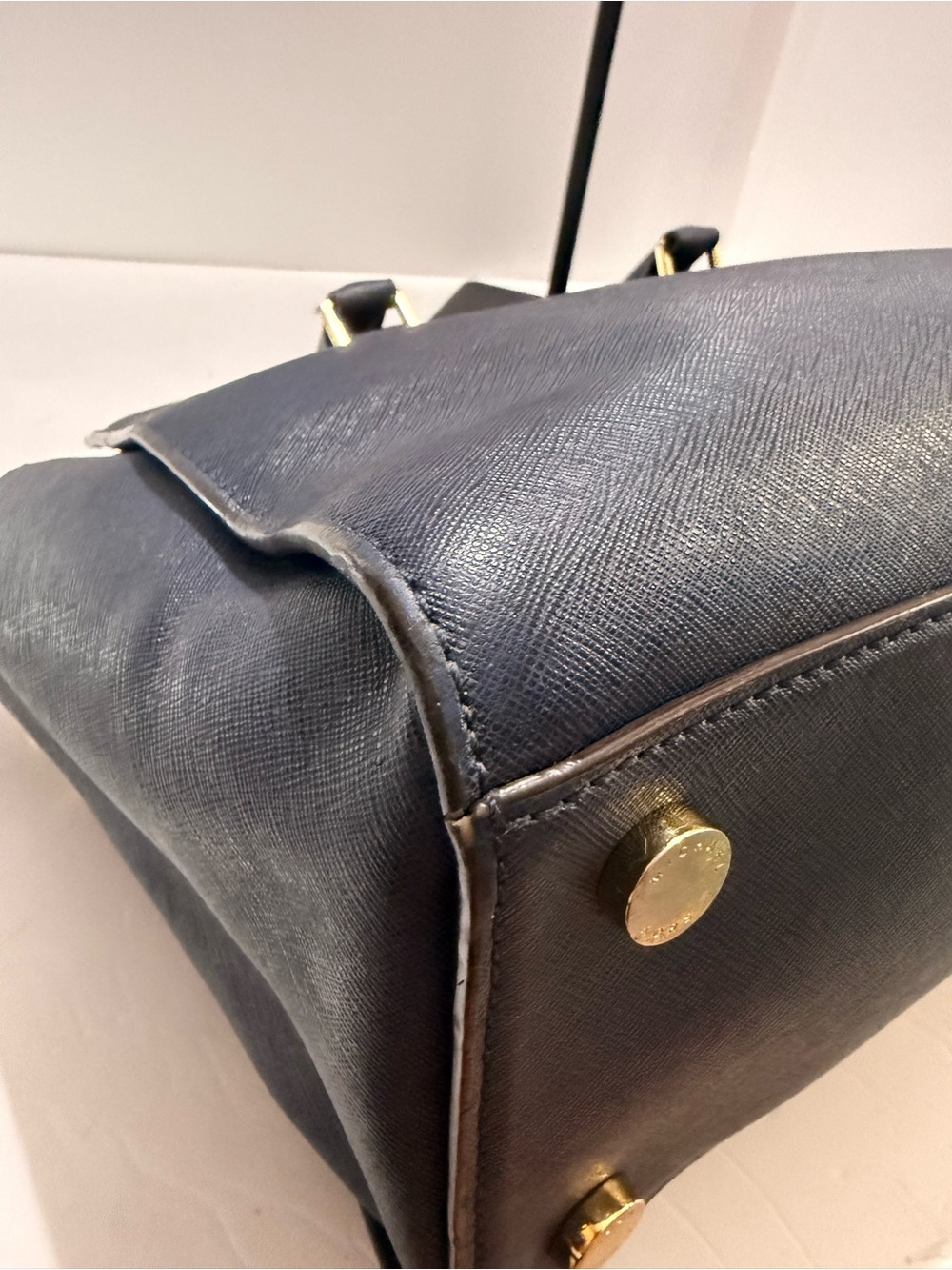 MICHAEL Michael Kors Navy Saffiano Leather Satchel Tote - Picture 7 of 12